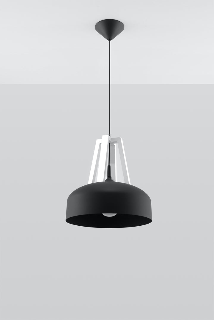 Pendant lamp CASCO black and white