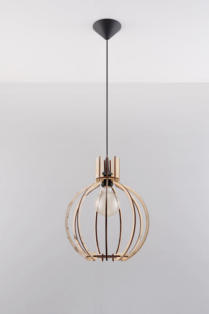 Pendant lamp ARANCIA natural wood