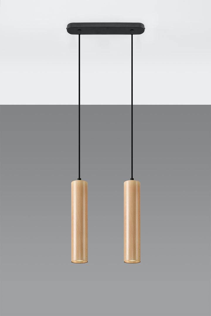 Pendant lamp LINO 2 wood