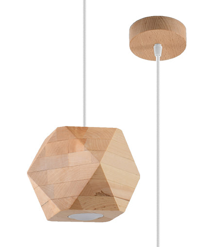 Pendant lamp WOODY natural wood