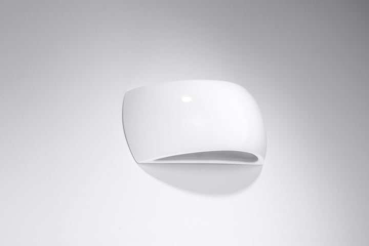 Varnished wall lamp PONTIUS white gloss