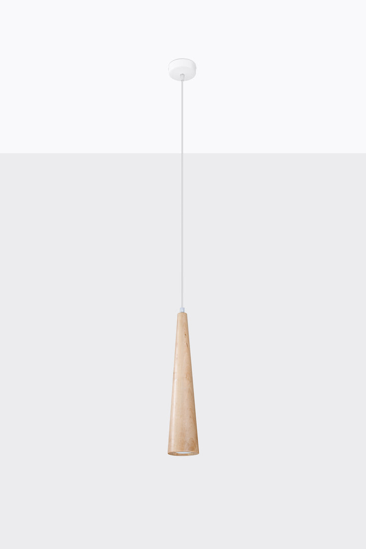 Pendant lamp SULA 1 natural wood